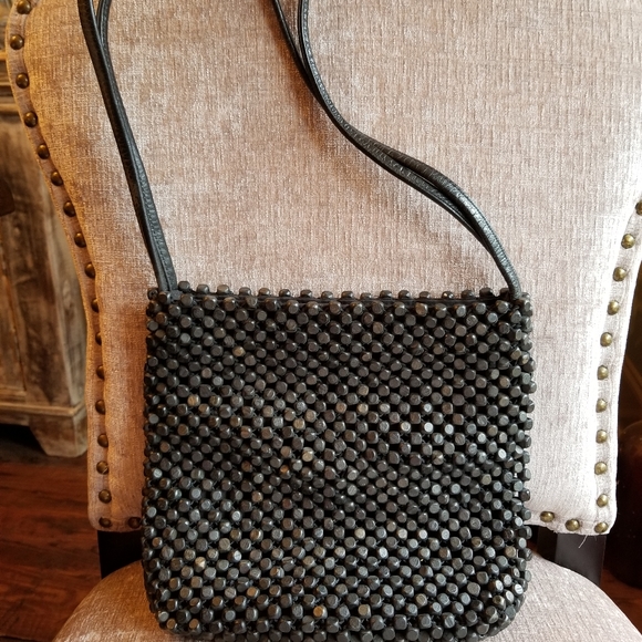 The Sak black Wood beaded purse - Picture 1 of 2